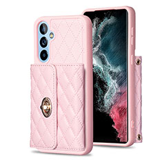 Silikon Hülle Handyhülle Gummi Schutzhülle Flexible Leder Tasche BF1 für Samsung Galaxy Quantum4 5G Rosegold