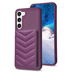 Silikon Hülle Handyhülle Gummi Schutzhülle Flexible Leder Tasche BF1 für Samsung Galaxy S23 5G Violett