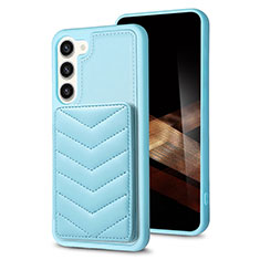 Silikon Hülle Handyhülle Gummi Schutzhülle Flexible Leder Tasche BF1 für Samsung Galaxy S24 5G Hellblau