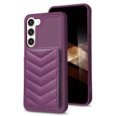 Silikon Hülle Handyhülle Gummi Schutzhülle Flexible Leder Tasche BF1 für Samsung Galaxy S24 5G Violett