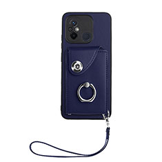 Silikon Hülle Handyhülle Gummi Schutzhülle Flexible Leder Tasche BF1 für Xiaomi Poco C55 Blau