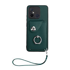 Silikon Hülle Handyhülle Gummi Schutzhülle Flexible Leder Tasche BF1 für Xiaomi Poco C55 Nachtgrün