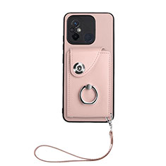 Silikon Hülle Handyhülle Gummi Schutzhülle Flexible Leder Tasche BF1 für Xiaomi Poco C55 Rosegold