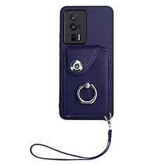 Silikon Hülle Handyhülle Gummi Schutzhülle Flexible Leder Tasche BF1 für Xiaomi Poco F5 Pro 5G Blau