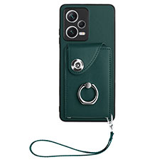 Silikon Hülle Handyhülle Gummi Schutzhülle Flexible Leder Tasche BF1 für Xiaomi Redmi Note 12 Pro+ Plus 5G Nachtgrün