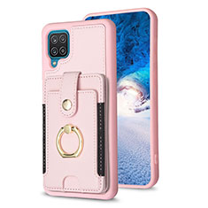 Silikon Hülle Handyhülle Gummi Schutzhülle Flexible Leder Tasche BF2 für Samsung Galaxy A12 Nacho Rosegold