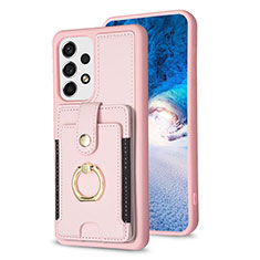 Silikon Hülle Handyhülle Gummi Schutzhülle Flexible Leder Tasche BF2 für Samsung Galaxy A13 4G Rosegold