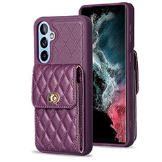 Silikon Hülle Handyhülle Gummi Schutzhülle Flexible Leder Tasche BF2 für Samsung Galaxy A54 5G Violett