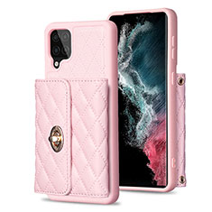 Silikon Hülle Handyhülle Gummi Schutzhülle Flexible Leder Tasche BF3 für Samsung Galaxy A12 Nacho Rosegold