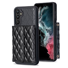 Silikon Hülle Handyhülle Gummi Schutzhülle Flexible Leder Tasche BF3 für Samsung Galaxy A34 5G Schwarz