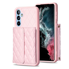 Silikon Hülle Handyhülle Gummi Schutzhülle Flexible Leder Tasche BF3 für Samsung Galaxy A54 5G Rosegold