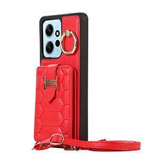 Silikon Hülle Handyhülle Gummi Schutzhülle Flexible Leder Tasche BF3 für Xiaomi Redmi Note 12 4G Rot