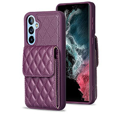 Silikon Hülle Handyhülle Gummi Schutzhülle Flexible Leder Tasche BF4 für Samsung Galaxy A54 5G Violett