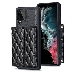 Silikon Hülle Handyhülle Gummi Schutzhülle Flexible Leder Tasche BF5 für Samsung Galaxy A12 5G Schwarz