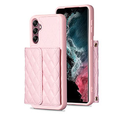 Silikon Hülle Handyhülle Gummi Schutzhülle Flexible Leder Tasche BF5 für Samsung Galaxy M44 5G Rosegold