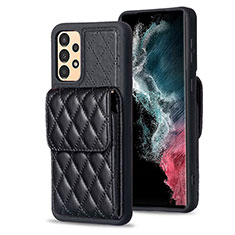 Silikon Hülle Handyhülle Gummi Schutzhülle Flexible Leder Tasche BF6 für Samsung Galaxy A13 4G Schwarz