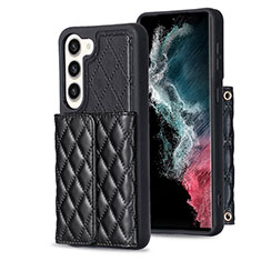 Silikon Hülle Handyhülle Gummi Schutzhülle Flexible Leder Tasche BF6 für Samsung Galaxy S23 Plus 5G Schwarz