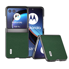 Silikon Hülle Handyhülle Gummi Schutzhülle Flexible Leder Tasche BH3 für Motorola Moto Razr 40 Ultra 5G Grün