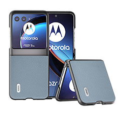 Silikon Hülle Handyhülle Gummi Schutzhülle Flexible Leder Tasche BH3 für Motorola Moto Razr 40 Ultra 5G Hellblau