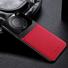 Silikon Hülle Handyhülle Gummi Schutzhülle Flexible Leder Tasche FL1 für Huawei Honor Magic6 Lite 5G Rot