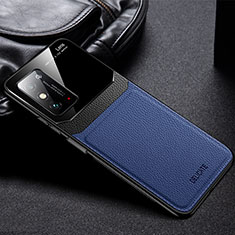 Silikon Hülle Handyhülle Gummi Schutzhülle Flexible Leder Tasche FL1 für Huawei Honor X10 Max 5G Blau