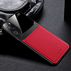 Silikon Hülle Handyhülle Gummi Schutzhülle Flexible Leder Tasche FL1 für Huawei P60 Art Rot