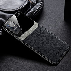 Silikon Hülle Handyhülle Gummi Schutzhülle Flexible Leder Tasche FL1 für OnePlus 9R 5G Schwarz