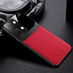 Silikon Hülle Handyhülle Gummi Schutzhülle Flexible Leder Tasche FL1 für OnePlus Ace 2V 5G Rot