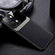 Silikon Hülle Handyhülle Gummi Schutzhülle Flexible Leder Tasche FL1 für OnePlus Ace 2V 5G Schwarz