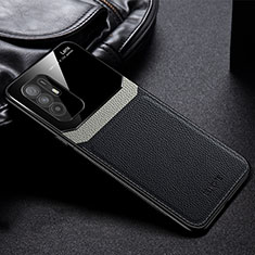 Silikon Hülle Handyhülle Gummi Schutzhülle Flexible Leder Tasche FL1 für Oppo A94 5G Schwarz