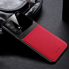 Silikon Hülle Handyhülle Gummi Schutzhülle Flexible Leder Tasche FL1 für Oppo A95 4G Rot
