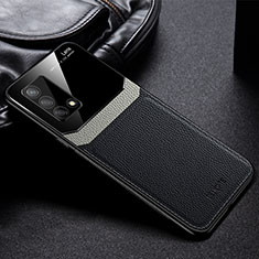 Silikon Hülle Handyhülle Gummi Schutzhülle Flexible Leder Tasche FL1 für Oppo A95 4G Schwarz