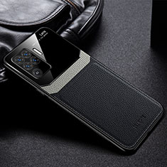 Silikon Hülle Handyhülle Gummi Schutzhülle Flexible Leder Tasche FL1 für Oppo F19 Pro Schwarz