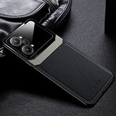 Silikon Hülle Handyhülle Gummi Schutzhülle Flexible Leder Tasche FL1 für Oppo K10 Pro 5G Schwarz