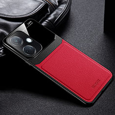 Silikon Hülle Handyhülle Gummi Schutzhülle Flexible Leder Tasche FL1 für Oppo K11 5G Rot
