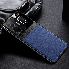 Silikon Hülle Handyhülle Gummi Schutzhülle Flexible Leder Tasche FL1 für Realme GT Neo6 5G Blau