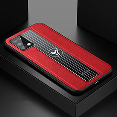 Silikon Hülle Handyhülle Gummi Schutzhülle Flexible Leder Tasche FL1 für Samsung Galaxy A03s Rot