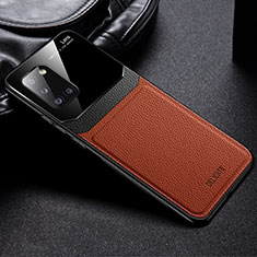 Silikon Hülle Handyhülle Gummi Schutzhülle Flexible Leder Tasche FL1 für Samsung Galaxy A31 Braun