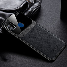 Silikon Hülle Handyhülle Gummi Schutzhülle Flexible Leder Tasche FL1 für Samsung Galaxy M31 Prime Edition Schwarz