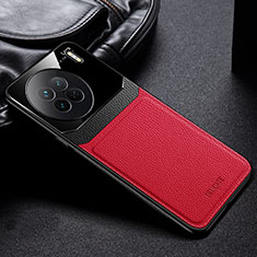 Silikon Hülle Handyhülle Gummi Schutzhülle Flexible Leder Tasche FL1 für Vivo X90 5G Rot