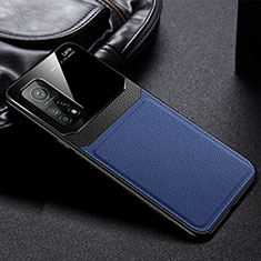 Silikon Hülle Handyhülle Gummi Schutzhülle Flexible Leder Tasche FL1 für Xiaomi Mi 10T Pro 5G Blau