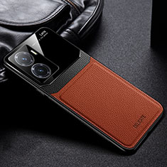 Silikon Hülle Handyhülle Gummi Schutzhülle Flexible Leder Tasche FL1 für Xiaomi Poco C50 Braun