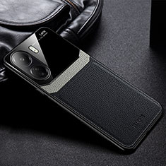 Silikon Hülle Handyhülle Gummi Schutzhülle Flexible Leder Tasche FL1 für Xiaomi Poco C65 Schwarz