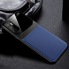 Silikon Hülle Handyhülle Gummi Schutzhülle Flexible Leder Tasche FL1 für Xiaomi POCO M3 Pro 5G Blau