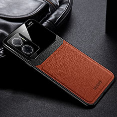 Silikon Hülle Handyhülle Gummi Schutzhülle Flexible Leder Tasche FL1 für Xiaomi Redmi 10 Prime Plus 5G Braun