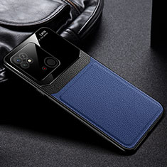 Silikon Hülle Handyhülle Gummi Schutzhülle Flexible Leder Tasche FL1 für Xiaomi Redmi 10C 4G Blau