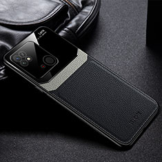 Silikon Hülle Handyhülle Gummi Schutzhülle Flexible Leder Tasche FL1 für Xiaomi Redmi 10C 4G Schwarz