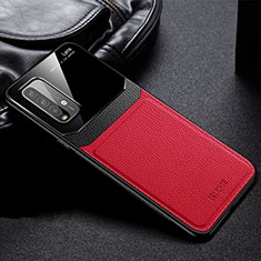 Silikon Hülle Handyhülle Gummi Schutzhülle Flexible Leder Tasche FL1 für Xiaomi Redmi 9T 4G Rot