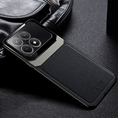 Silikon Hülle Handyhülle Gummi Schutzhülle Flexible Leder Tasche FL1 für Xiaomi Redmi K70 5G Schwarz