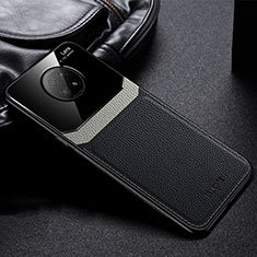 Silikon Hülle Handyhülle Gummi Schutzhülle Flexible Leder Tasche FL1 für Xiaomi Redmi Note 9 5G Schwarz